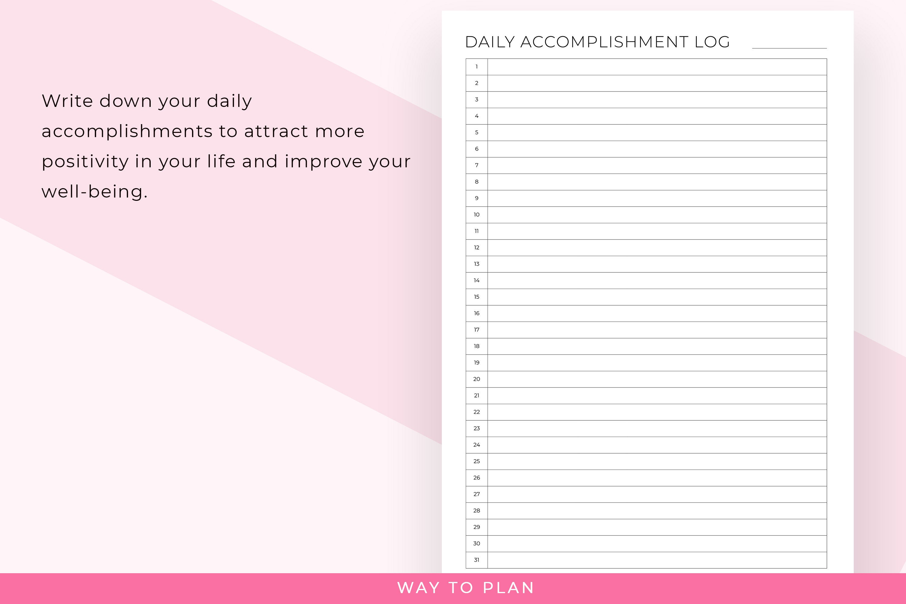 Daily Log to Record Your Daily to
