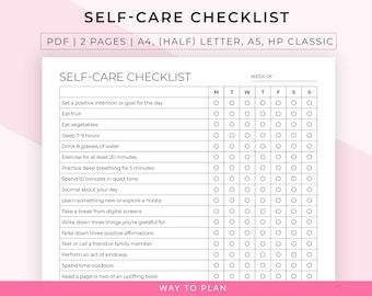 Self-care checklist to help you keep on top of your well-being