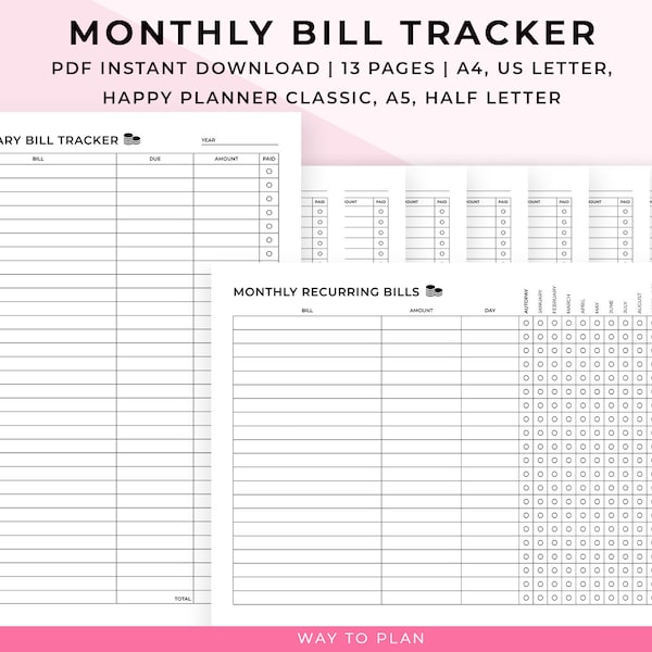 Bill Organizer - Etsy