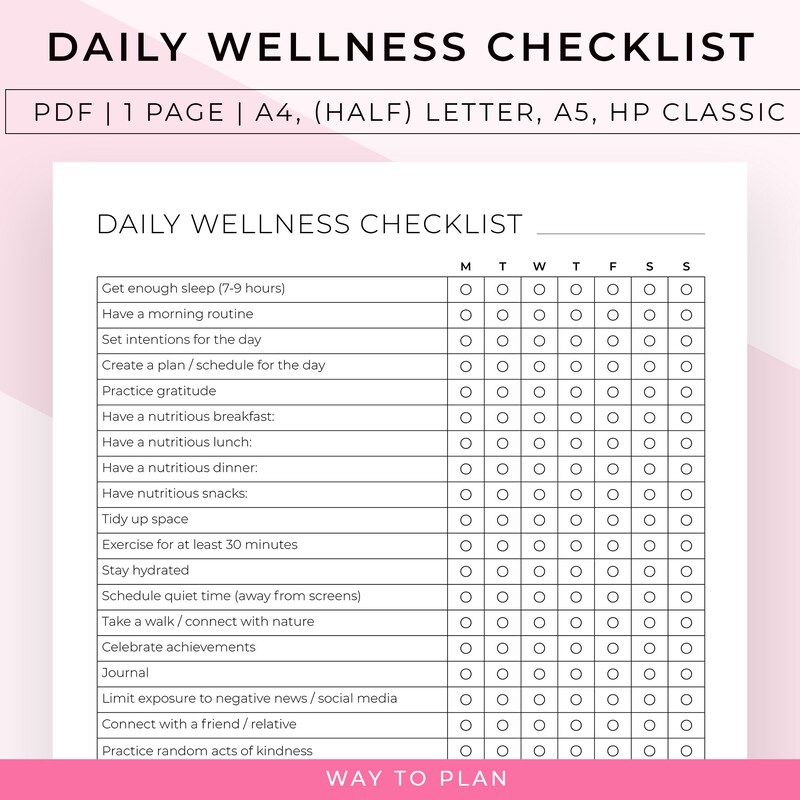 Top Checklist Pdf - Etsy Australia