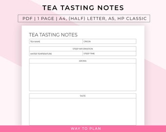 Tea tasting notes to keep track of your favorite teas