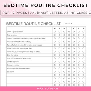 checklist voor bedtijdroutines om u te helpen ontspannen voordat u gaat slapen
