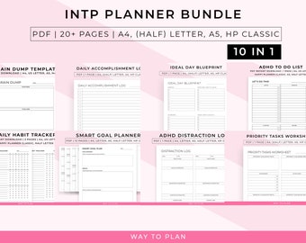 INTP-plannerbundel om uw potentieel, MBTI-productiviteit, te maximaliseren