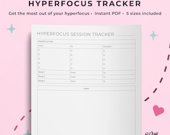 Hyperfocus session tracker to track your hyperfocus bursts