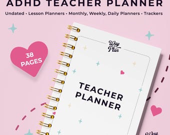 ADHD teacher planner 2026-2027 to organize and be more productive as a teacher