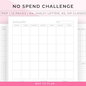 No spend challenge to help you challenge yourself to avoid overspending, promoting a healthy financial state and mindset