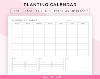 Planting calendar, planting schedule to know exactly what to plant and to do every month of the year