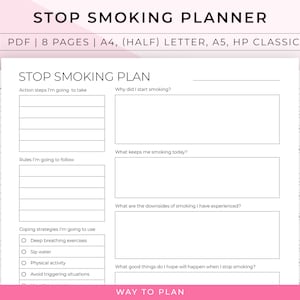 stop smoking planner to help you quit smoking in 2026