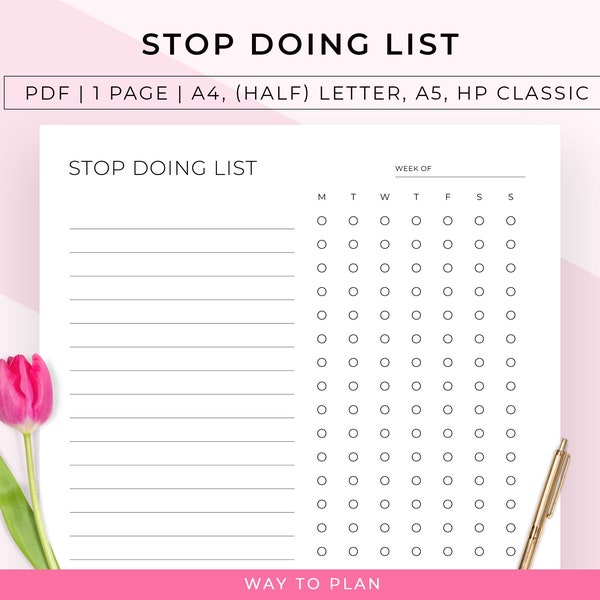 stop doing list, un-do list to break and overcome bad habits