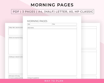 Morning pages with guided prompts to help you start each day on a positive note