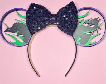Maleficent 3d printer Mickey Ears - Disney villains headband