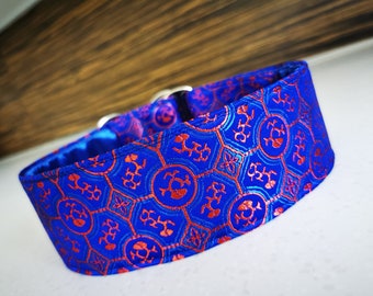 Collare Martingale, Collare per cani, Collare levriero, Collare Galgo, Collare Greyhound, Collare Saluki, Collare cane blu, Collare Martingale blu