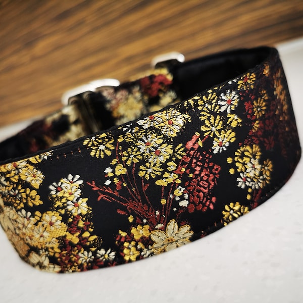 Martingale collar, Dog collar, Sighthound collar, Galgo collar, Greyhound collar, Saluki collar, dog collars, Brocade collar,
