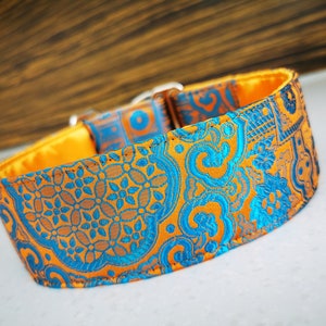Martingale collar, Dog collar, Sighthound collar, Galgo collar, Greyhound collar, Saluki collar, dog collars, Brocade collar,