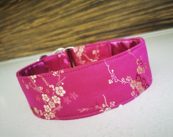 Martingale collar, Dog collar, Sighthound collar, Galgo collar, Greyhound collar, Saluki collar, dog collars, magenta collar