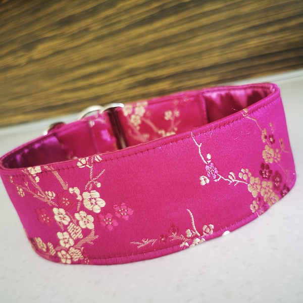 Martingale collar, Dog collar, Sighthound collar, Galgo collar, Greyhound collar, Saluki collar, dog collars, magenta collar