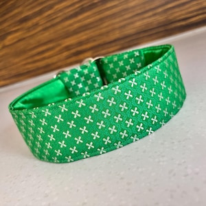 Martingale collar, Dog collar, Sighthound collar, Galgo collar, Greyhound collar, Saluki collar, dog collars, green dog collar