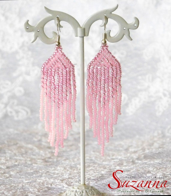 Pink ombre earrings best sale