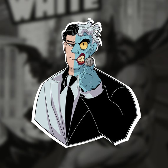 Two-face Batman: the Animated Series Sticker - Etsy UK Two-face Batman: the Animated Series Sticker - Etsy UK