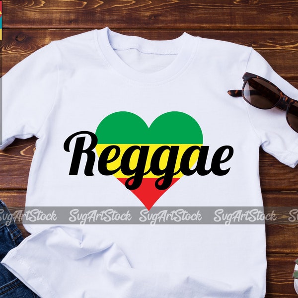 Love Reggae Music - rasta vector - digital clipart , one love t-shirt design , instant download (svg, jpeg, png)