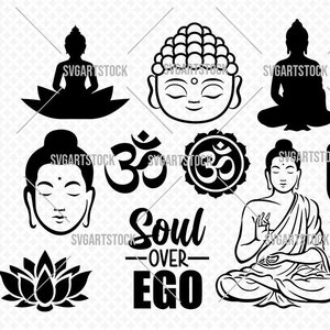 Buddha svg bundle, spiritual svg design for cricut and silhouette, buddha digital clipart, vinyl cut file, instant download