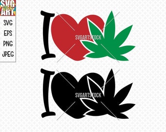Love Weed Svg Dxf Etsy