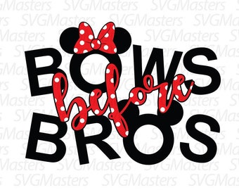 Bows Before Bros Svg Etsy