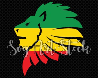 Rasta Lion Svg Etsy