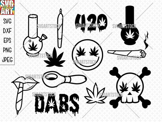 Weed Svg Bundle, 420 Cannabis Svg Designs for Cricut and Silhouette, Stoner  Digital Clipart, Vinyl Cut File, Instant Download 