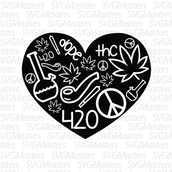 Download 420 Weed Love svg cannabis vector digital clipart | Etsy
