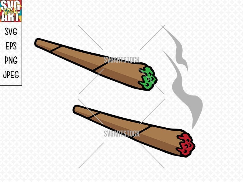 Weed Blunt SVG Joint Vector Cannabis 420 Digital Clipart Etsy Canada