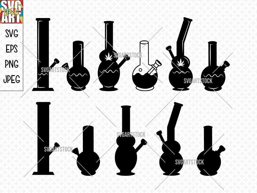 Download Bong Svg Design Set Weed Svg 420 Vector Digital Clipart Etsy