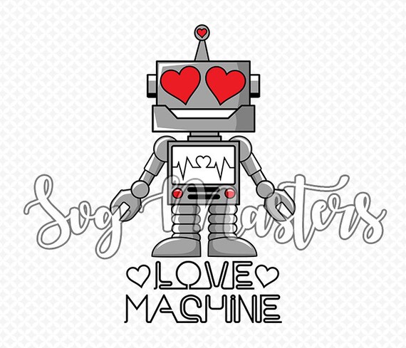 Download Love Machine Svg Robot Vector Love Vector Digital Clipart Etsy