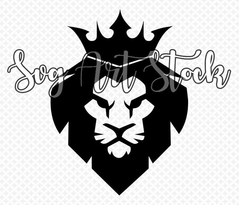 Lion King svg vector de león imágenes prediseñadas digitales para el diseño o más, descarga instantánea svg, dxf, png imagen 1