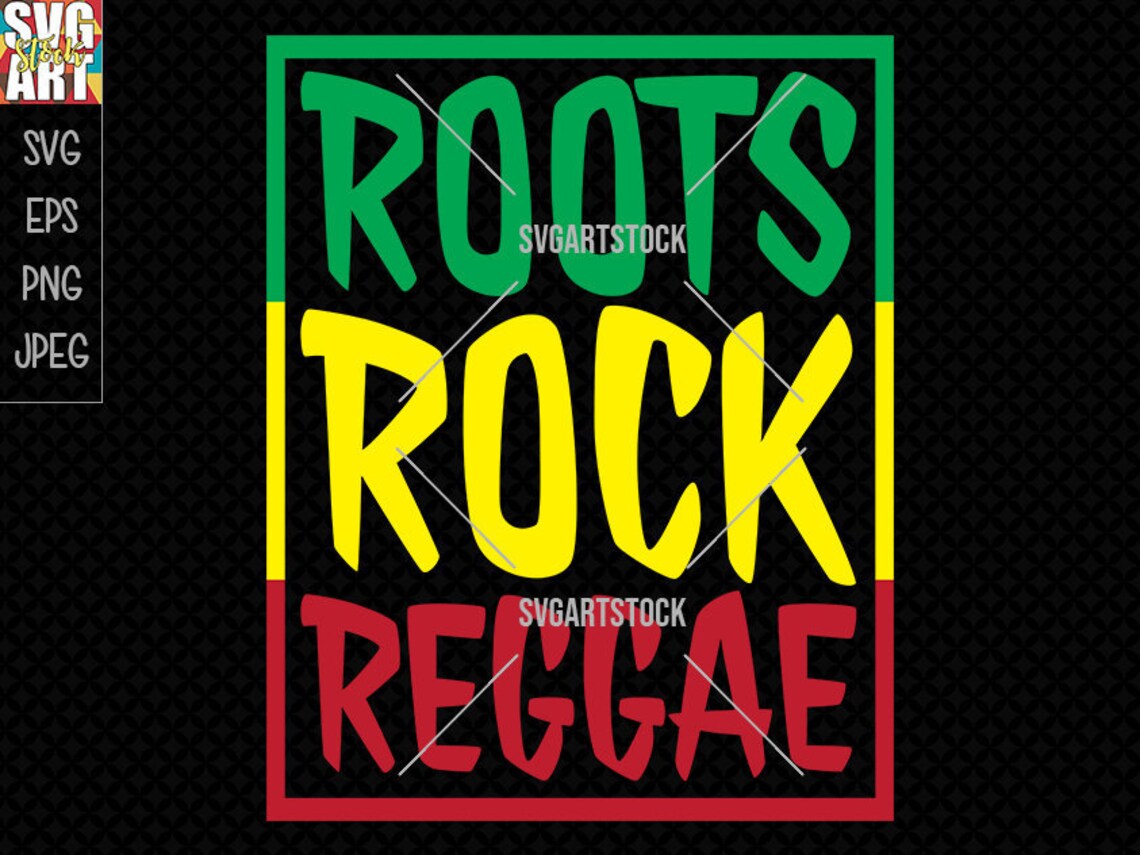 Roots Rock Reggae rasta svg vector digital clipart | Etsy