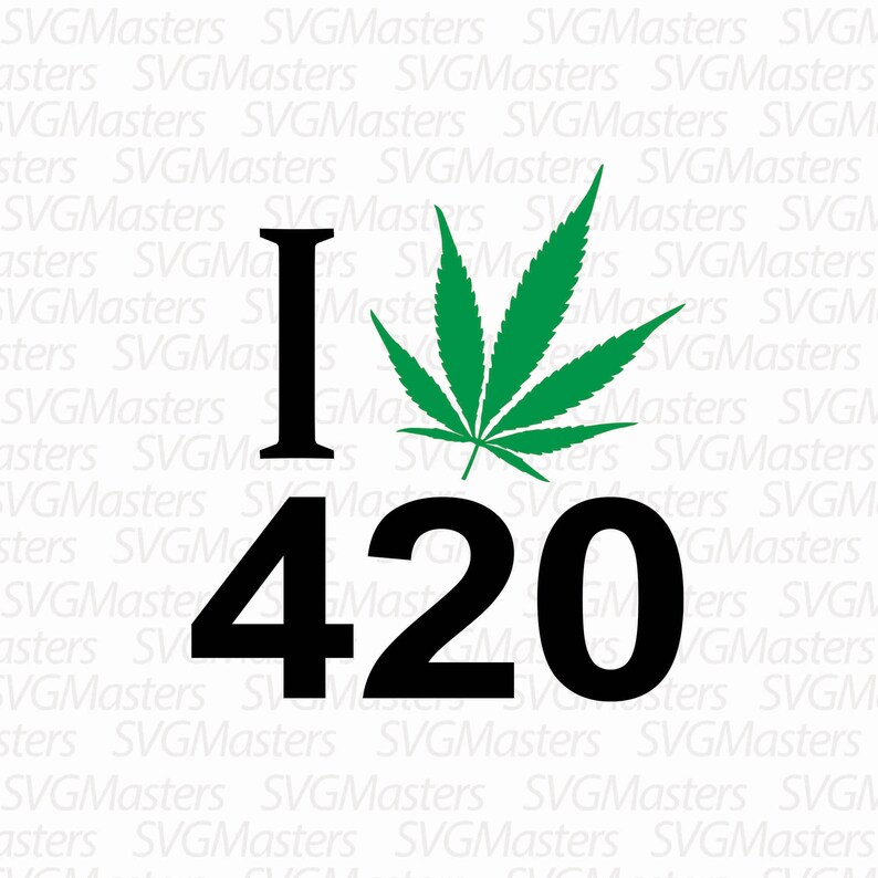 Download I Love 420 svg weed vector digital clipart t-shirt | Etsy