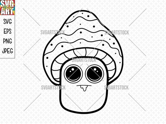 Trippy Pilz Svg Vektor Digitale Clipart Magische Pilz Etsy