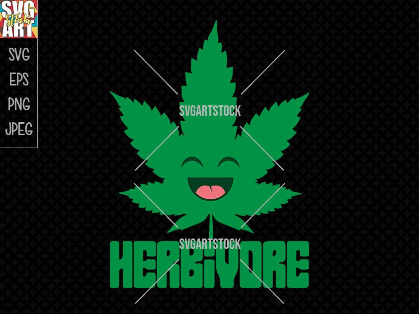 Herbivore Weed Svg Vector Cannabis 420 Digital Etsy