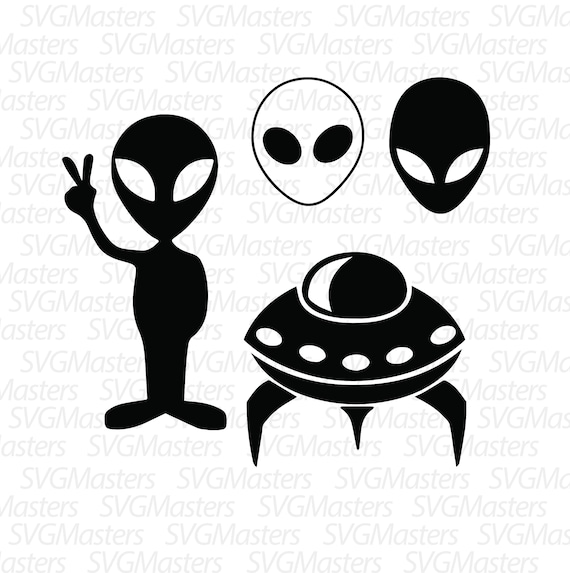 Alien ufo face extraterrestrial svg/alien clipart/alien -  Portugal