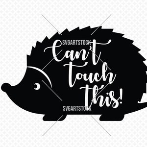 Kann nicht anfassen - lustiger Igel svg - Vektor - digitale Clipart, T-Shirt Design, sofortiger Download (svg, dxf, png)
