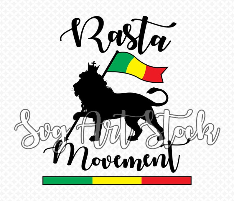 Rasta Movement lion of judah vector digital clipart | Etsy