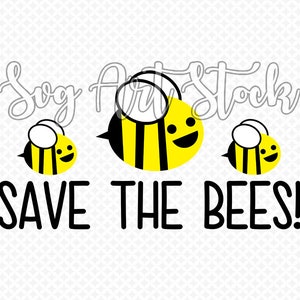 Salven a las abejas - proteja la naturaleza - salve el planeta - vector - clipart digital, diseño de camiseta, descarga instantánea (svg, jpeg, png)