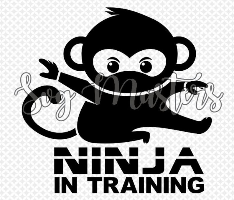 Download Ninja in training cute vector digital clipart ninja | Etsy