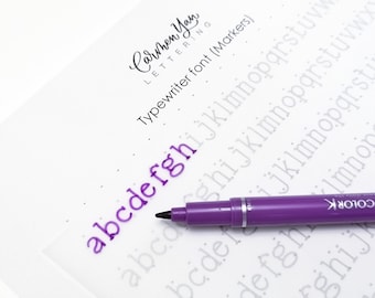 Typewriter Font Worksheet: Lowercase Alphabet Practice (PDF Download)