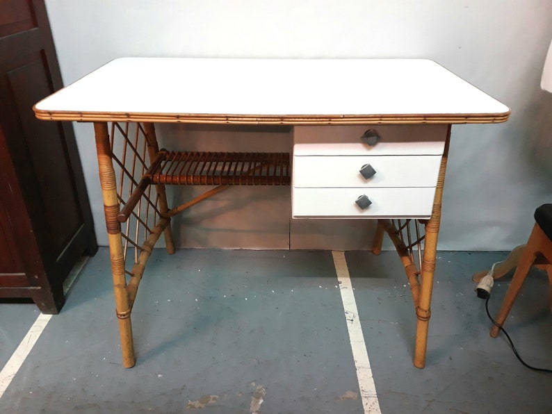 Great Vintage Rattan Office