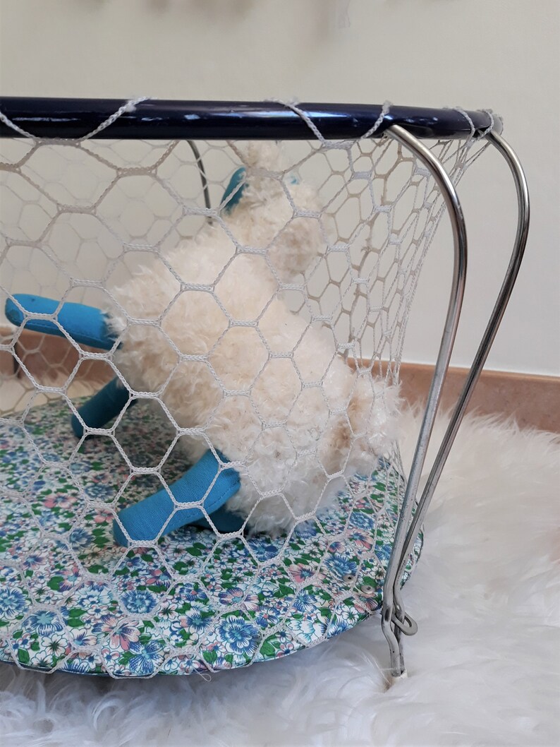 Toys Games Pretend Play Jouet Parc U00e0 Poup U00e9e Parc B U00e9b U00e9 Jouet Vintage Bleu Motif Liberty Vintage 1970