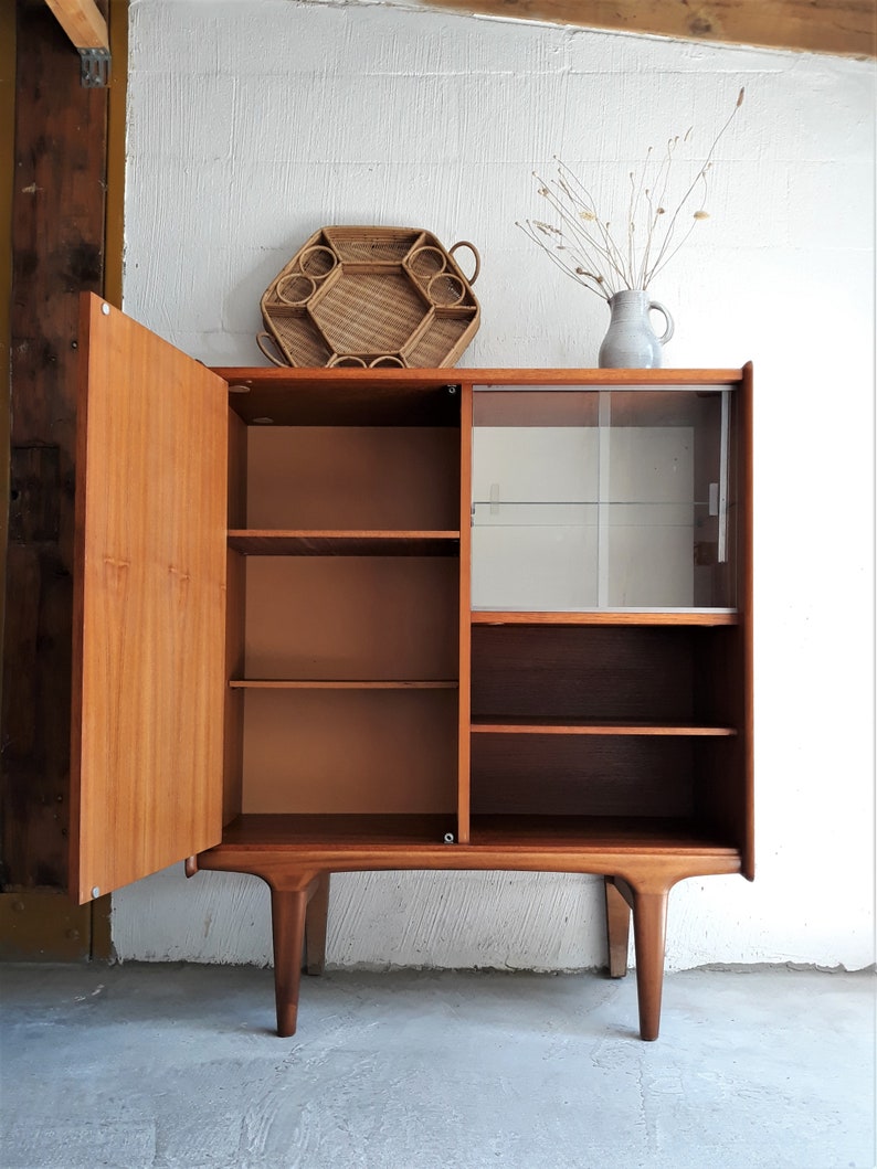 Meuble Bar Teck Vintage Vitrine Biblioth que scandinave Meuble Bar Teck Vintage Vitrine Biblioth que scandinave