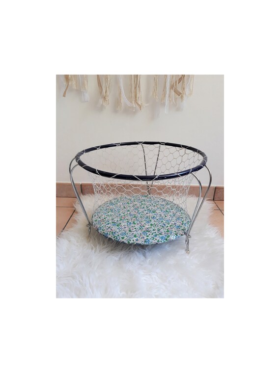 Jouet Parc A Poupee Parc Bebe Jouet Vintage Bleu Motif Etsy