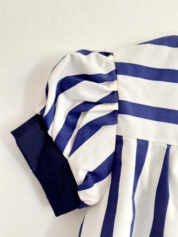 Combination mixed short sleeves / Blue and white … - image 3