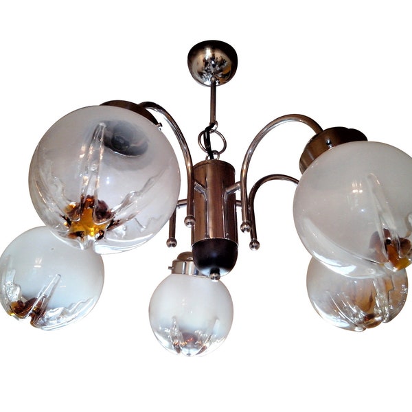 Lustre Mazzega Murano 5 feux